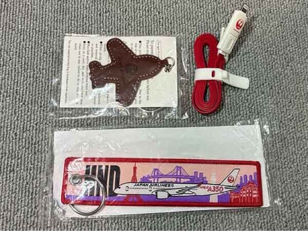 JAL フライトタグ HND キーホルダー 充電ケーブル USB