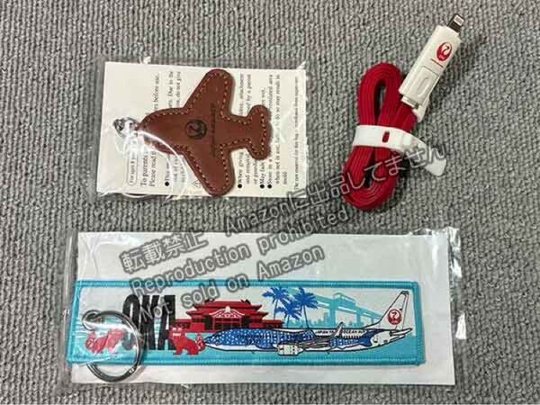 JAL フライトタグ OKA 沖縄 キーホルダー 充電ケーブル USB