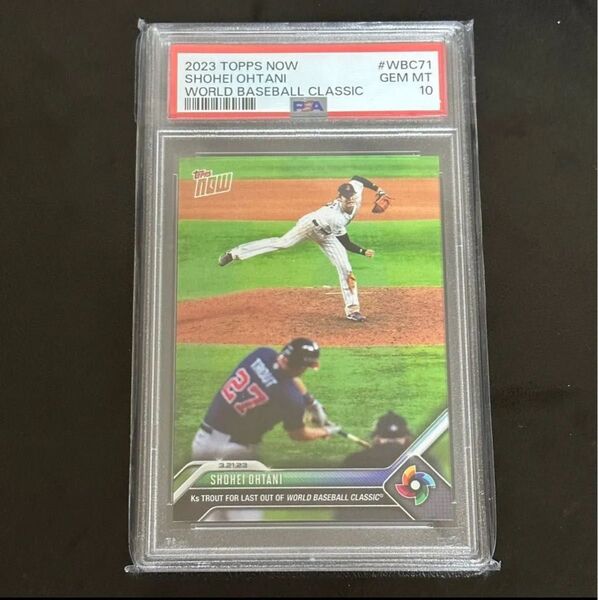 【PSA10】 Topps now 2023 WBC 決勝 優勝の瞬間 大谷翔平 トラウト Trout Ohtani WBC71