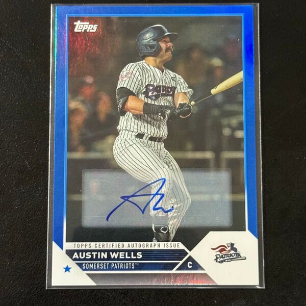 Topps Pro Debut 2023 Austin Wells Auto Yankees /150 Blue Foil
