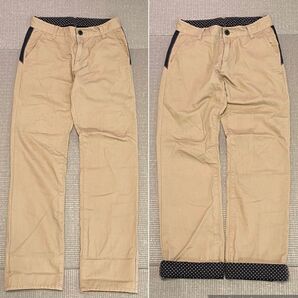 2wayパンツ 裾裏地水玉