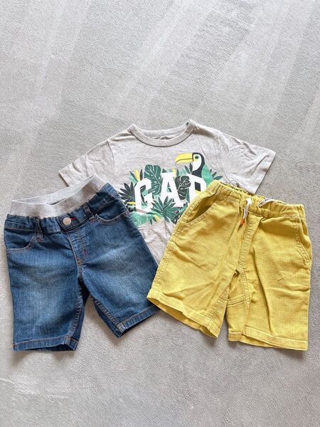 GAP Tシャツ デニムハーフパンツ branshesハーフパンツ計3点セット 110サイズ