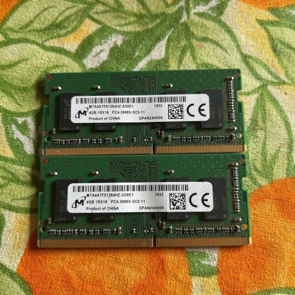 メモリ 8GB (4GBx2) 1X16 PC4-2666V SC0-11