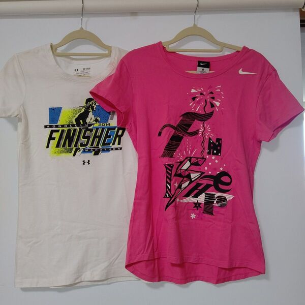 ホノルル、名古屋ウィメンズマラソン 完走記念Tシャツ 2枚セット