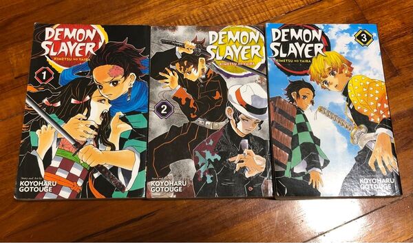 Demon Slayer鬼滅の刃-英語バージョン-3冊セット