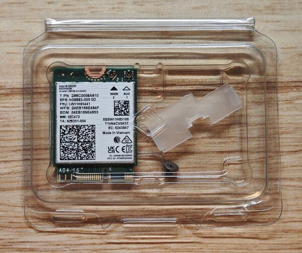 未使用 intel BE200 BE200NGW WiFi7 Bluetooth 5.4 NGFF 無線LANカード