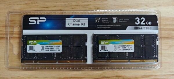 新品 未開封 SP シリコンパワー SP032GBSFU320F22 DDR4 - 3200 16GB×2 32GB ノート