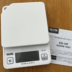 タニタ クッキングスケール TANITA KD-187 説明書付き ホワイト はかり