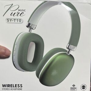 Pure Music SY-T10 ワイヤレスステレオヘッドホン グリーン 未使用