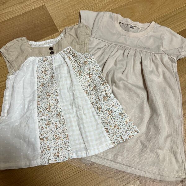 95 女の子 トップス 2枚セット