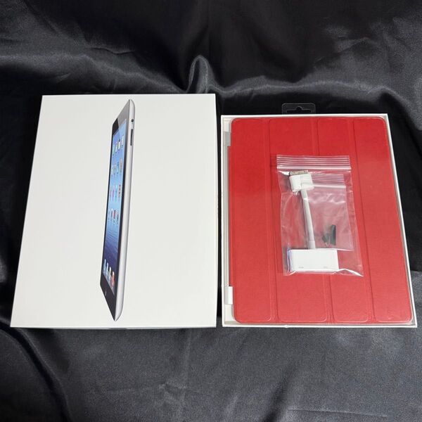 Apple iPad Wi-Fi 64GB 本体 Smart Cover Red 本革 カバー HDMI 変換アダプタ タブレット