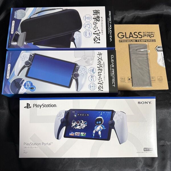美品セット PlayStation Portal リモートプレーヤー PS5 ポータル 本体 カバー ケース 保護ガラス 保証有り