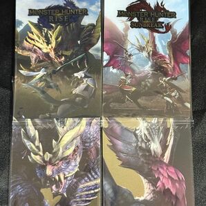 4枚セット モンスターハンター 20th Anniversary カードウエハース モンハン ライズ 20周年 トレカ 未開封