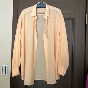 【新品】GU シアー オーバーサイズシャツ L オレンジ