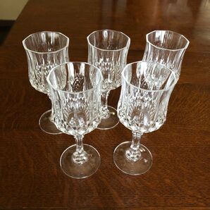 【未使用品】カットグラス ワイングラス 5客セット
