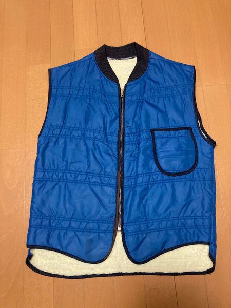70s USA製 ビンテージキルティングナイロンベスト TALON タロン ボア ビンテージ vintage