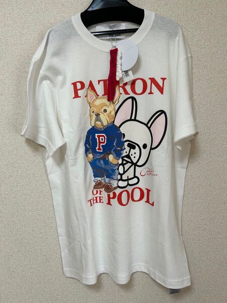 新品 ミカーレミカーレPatron of the POOLパロディTシャツ L