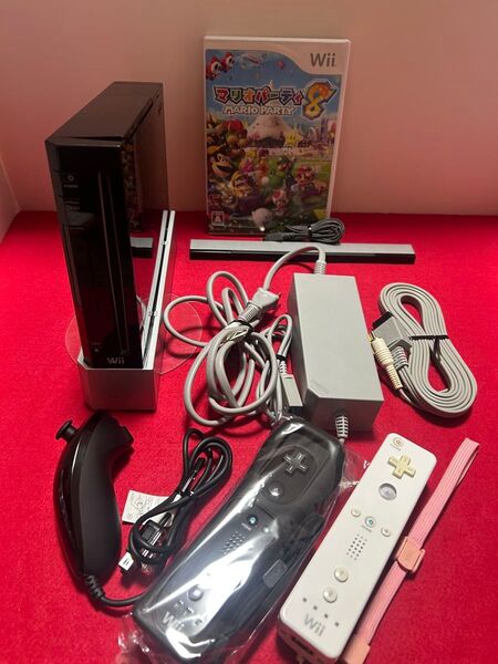 動作確認済 Wii 本体 ブラック ソフト付き