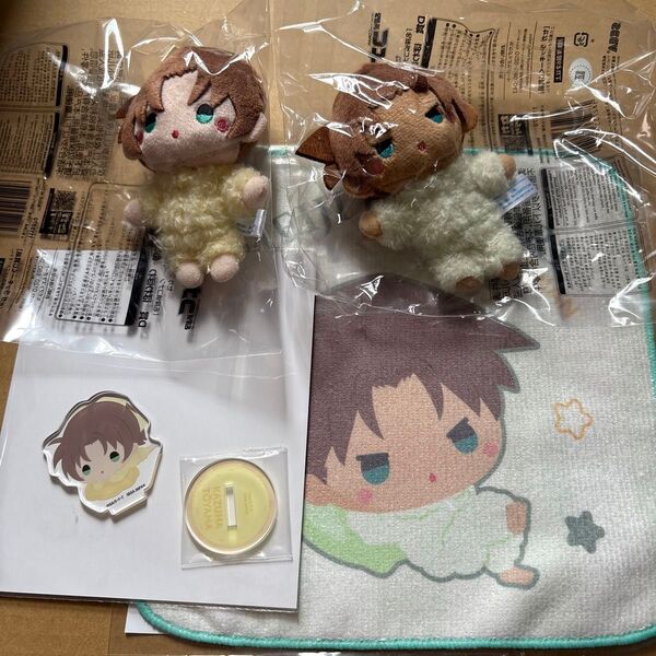 名探偵コナン セガラッキーくじ オンライン もこもこリラックスタイム 服部平次 遠山和葉 ぬいぐるみマスコット タオル アクスタ