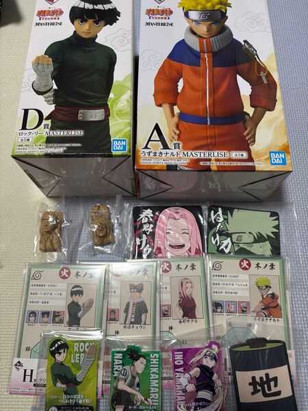 一番くじ NARUTO ナルト 中忍試験編 ロック・リー フィギュア アクリルスタンド クリアケース うずまきナルト