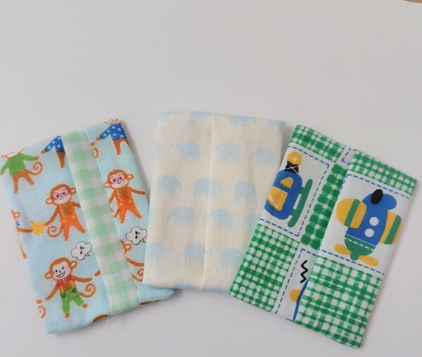 ハンドメイド 男の子用 ミニティッシュケース 3枚セット まとめ売り
