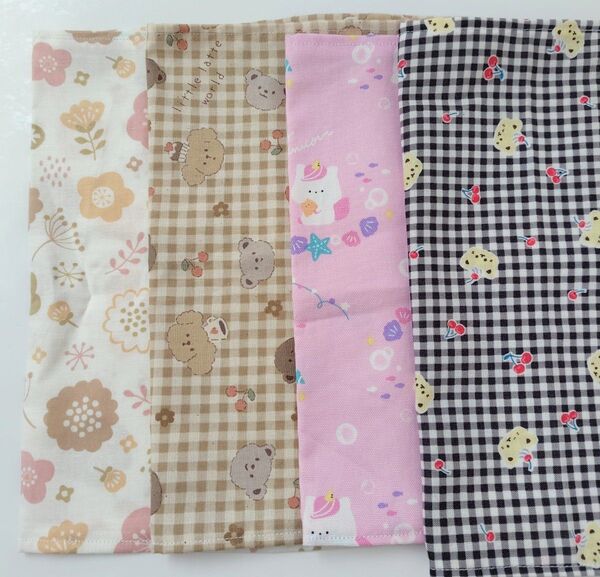 ハンドメイド 裏地なし 女の子用 ランチョンマット 4枚セット まとめ売り