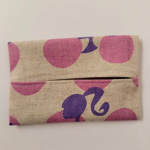 ハンドメイド ポケットティッシュカバー バービー 女性用 コットンリネン