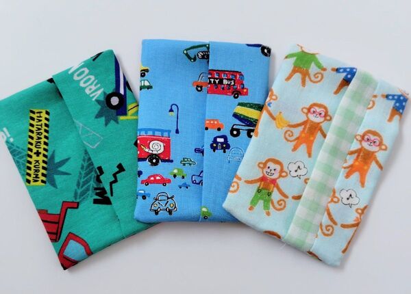 ハンドメイド 男の子用 ミニティッシュケース 3枚セット まとめ売り