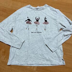 即購入可☆ZARA☆立体モチーフデザイン☆ロンT☆160cm☆グレー☆即購入可☆送料込み