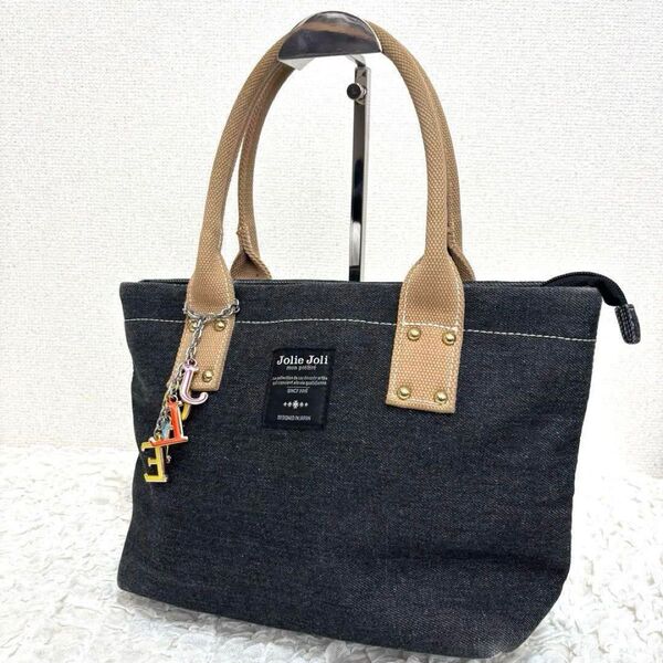 Jolie Joli デニム トートバッグ チャーム付き