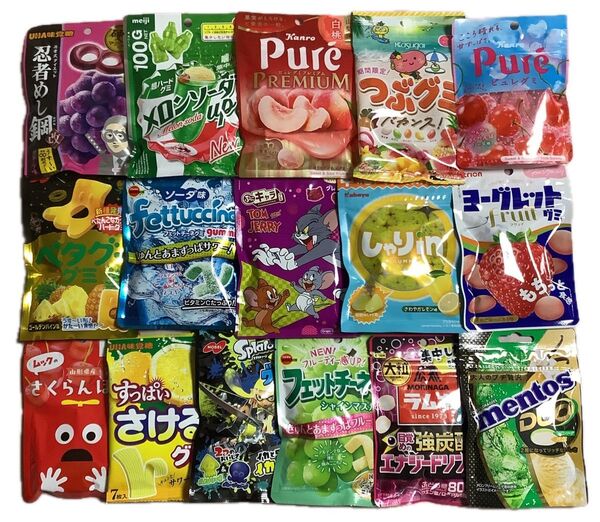 グミ詰め合わせ 23 メロンソーダup ピュレグミ 忍者めし 16袋