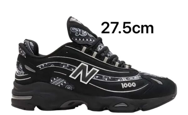 atmos × New Balance 1000 "bdhn/Black Paisley"27.5cm