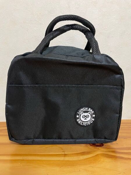 ランチバッグ お弁当袋 保冷バッグ ブラック くま お弁当 ランチバッグ保冷バッグ お弁当袋 保温 保冷 ランチバッグ