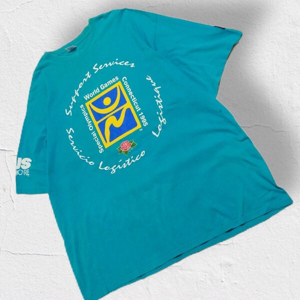 USA製 Starterスターター 90s オリンピックTシャツ シングルステッチ 半袖 クルーネック