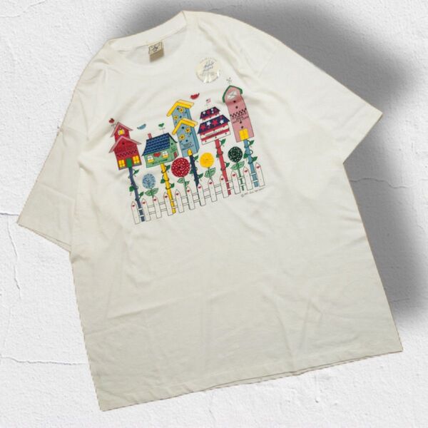 USA製 Alore アローレ 90s クルーネックTシャツ デッドストック シングルステッチ ホワイト