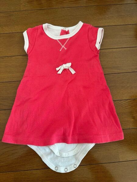 プチバトー 6m/67cm ベビー服 ロンパース 女の子
