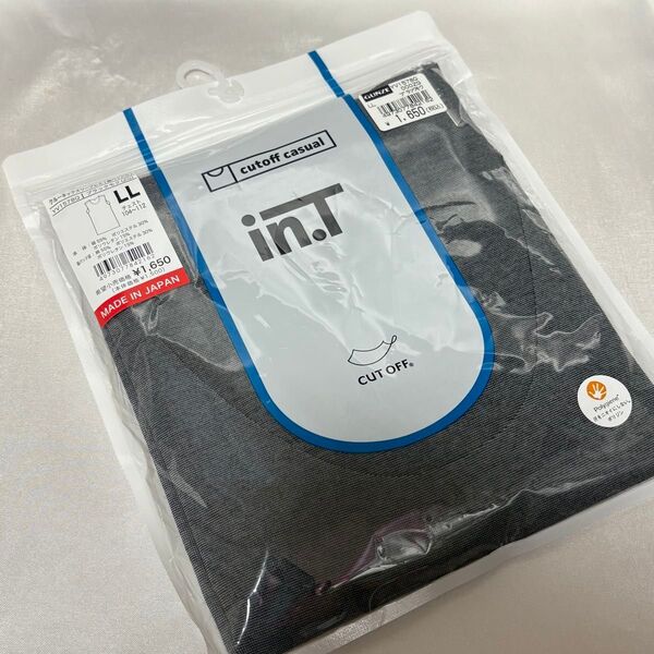 グンゼ in.T クルーネックスリーブレス ブラックモク LLサイズ