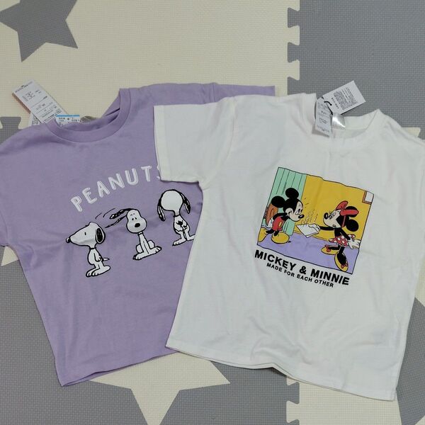 【値下げ済】Tシャツ 半袖Tシャツ 半袖 ディズニー 110 新品未使用 ミッキー ミニー スヌーピー リトシー LITTC