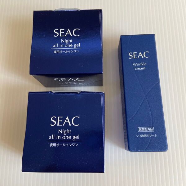 SEAC 夜用オールインワンゲル25g×2 リンクルクリーム×13gセット