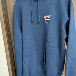 PEPSI-COLA レア 公式 ロゴワッペン刺繍 裏起毛パーカー 【企業系】 ペプシコーラ
