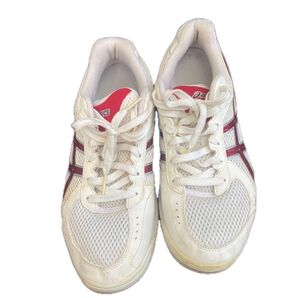 asics ランニングシューズ ホワイト/レッド 中古