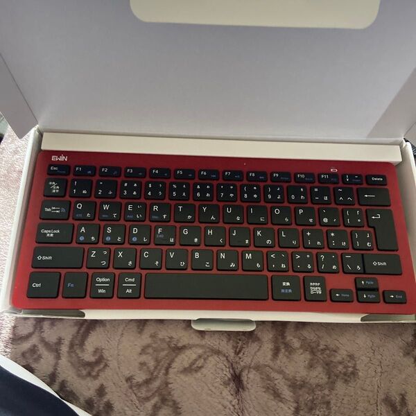 EWIN ワイヤレスキーボード レッド
