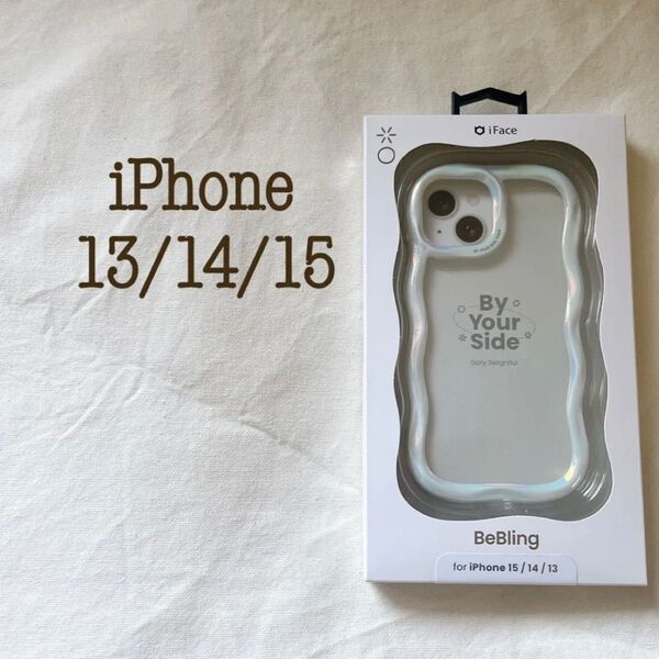 iFace BeBling iPhone13/14/15 ホワイトオーロラ