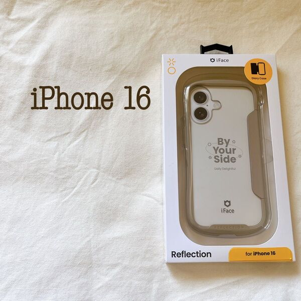 iFace REFLECTION Diary Case iPhone16 ベージュ