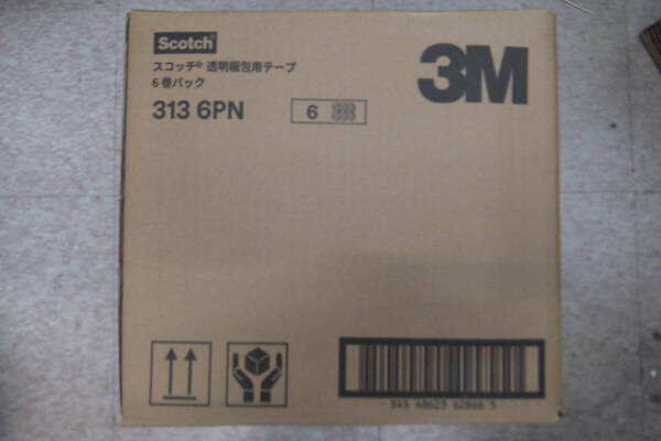◆◇即決 未使用 3M スリーエム スコッチ 透明梱包用テープ 313 6PN 48mm×40m 6巻パック×6個セット 合計36巻 送料無料◇◆