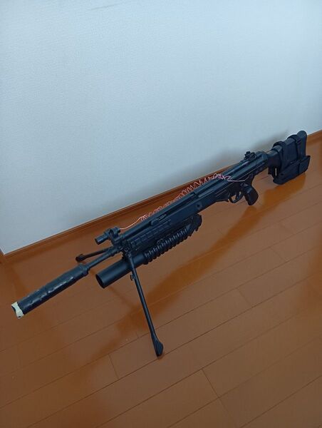 東京マルイ G3 SG1 サイレンサー グレネードランチャー レーザーサイト ポーチ付 ジャンク