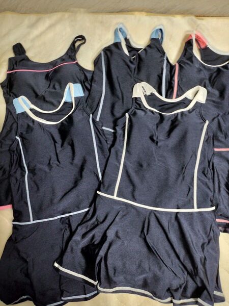 新品未使用 競泳水着 スクール水着 ネイビー スイムウェア スカートタイプ まとめ売り 女子 ウィメンズ 160サイズ