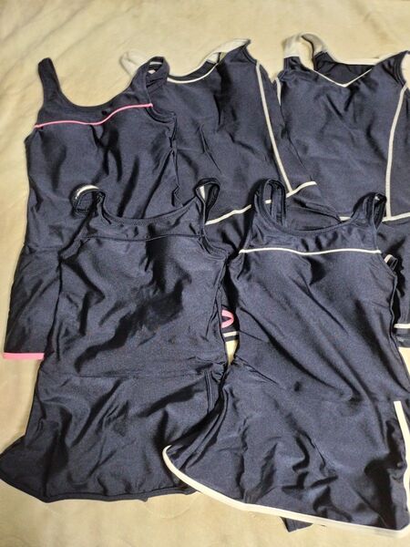 新品未使用 競泳水着 スクール水着 ネイビー スイムウェア スカートタイプ まとめ売り 女子 ウィメンズ 140サイズ