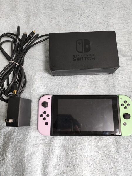 Nintendo Switch 新型バッテリー強化版 本体 ドック アダプター 64GBSD スマッシュブラザーズ付き