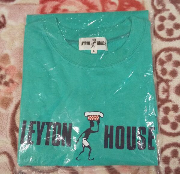 LEYTON HOUSE Tシャツ Lサイズ エメラルドグリーン F1 当時物 未使用